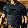 Summer Aerial Drone Enthusiasts Tactical Printing T-shirt Men's and Women's Cotton Short-sleeved Top Outdoor Training Casual Top