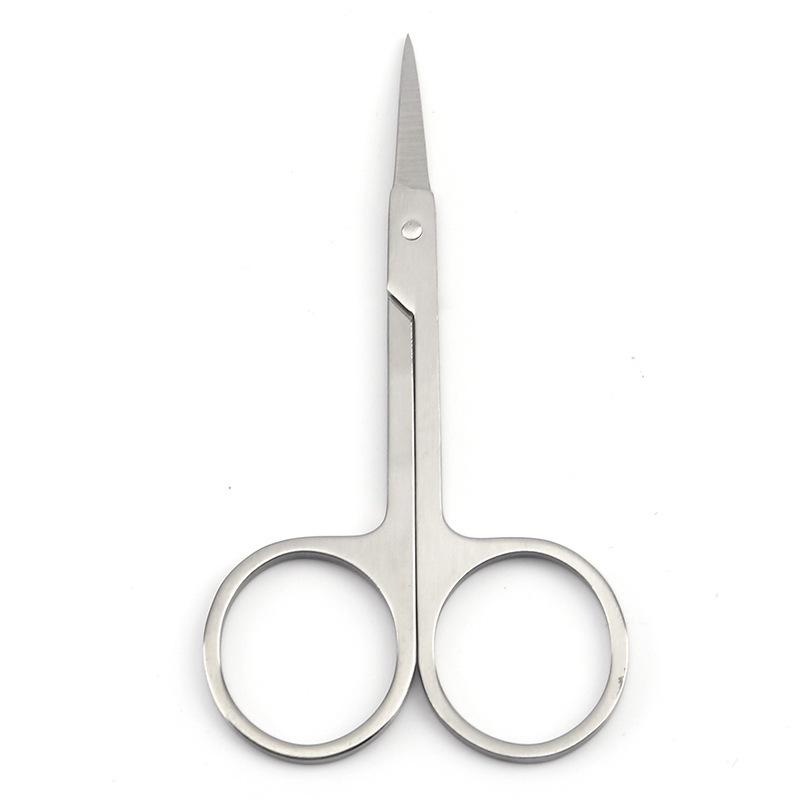 Round-Head Stainless Steel Eyebrow & Beard Trimming Scissors for Beauty & Nose Hair