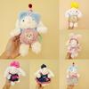 Wear Clothes Plush Bunny Keychain With Cartoon Design For Girls Bag Decor And Gift Idea