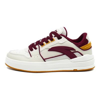 Serie Estilo de Vida Street Fun Cómodos Versátiles Antideslizantes Resistentes al Desgaste Zapatillas de Skate de Caña Baja Zapatillas Mujer Blanco Rojo 122438071R-2