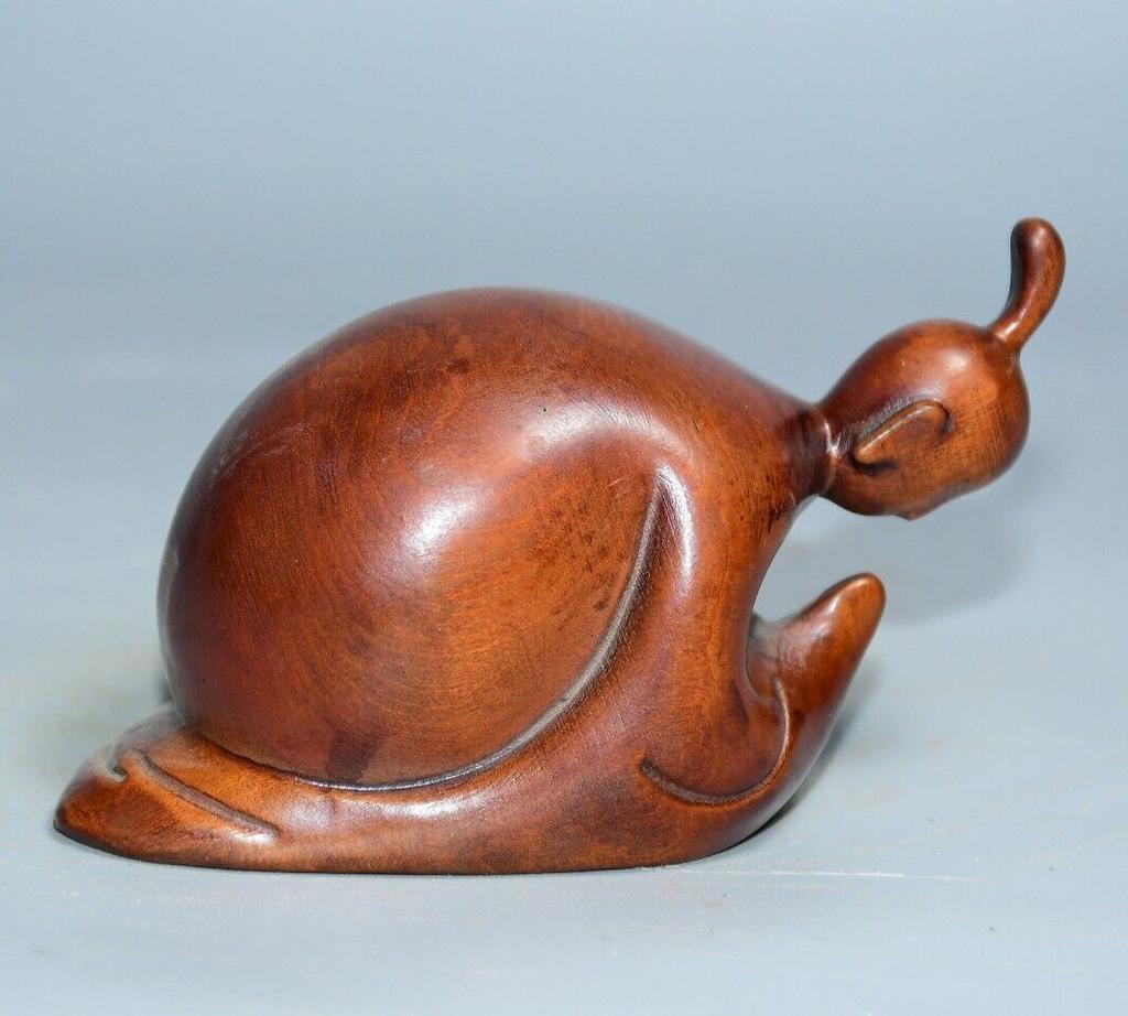 Chinese Antique Boxwood Wood Carving Exquisite Statue Collection Nice Art Work