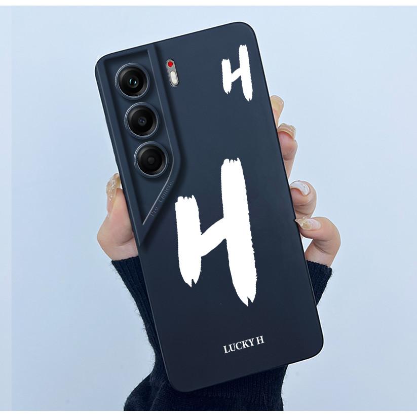 

For Tecno Camon 40 Pro 5G CM7 Cover Case Lucky A-Z Initial Letter Silicone Soft Phone Bumper For Tecno Camon40 Pro 5G Casing Tecno Camon 40 Pro 5G