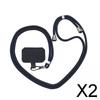 2xDetachable Adjustable Mobile Phone Lanyard Neck Strap Dark Grey