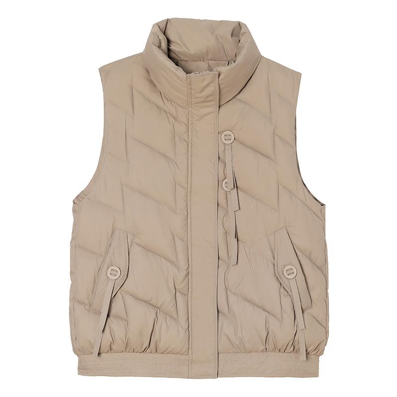 Down cotton vest women's new autumn and winter short vest European products are popular this year, Xiaoxiangfeng vest