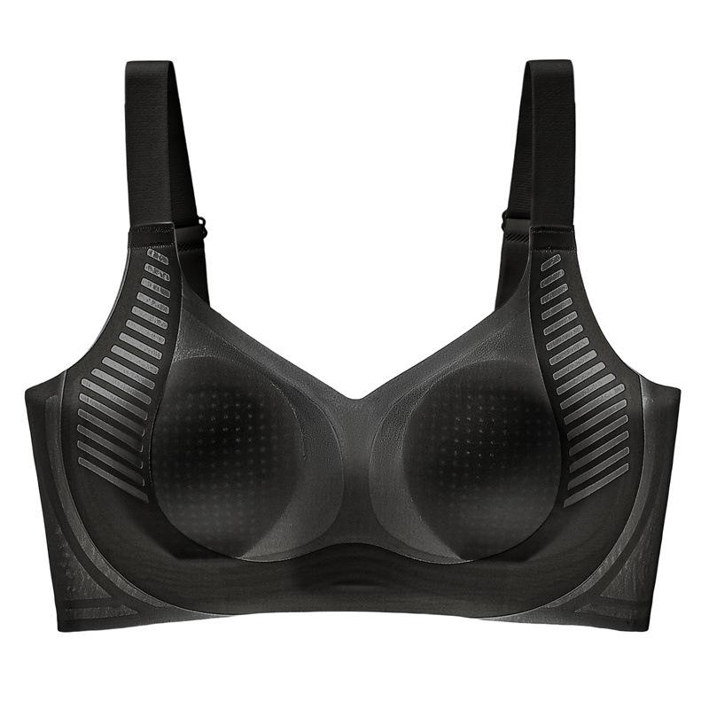 

Seamless Women s Cooling Anti-Nipple Bunny Ear Wireless Bra with Soft Support XL (125-135 lbs) чорний