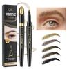 Waterproof Micro Liquid Eyebrow Pencil, Long-lasting Non-smudging Eyebrow Pencil, Natural Roots Are Clear, Four-claw Water Eyebrow Pencil