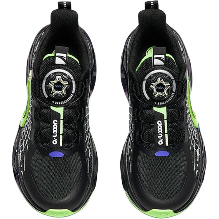 Anta Kids Energy Ring 10.0 Comfortable Versatile Fitness Test Non-Slip Wear-Resistant Low-Top Running Shoes Kids sneaker Black Purple 312445588-6