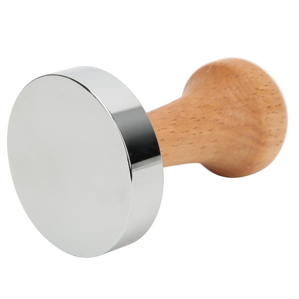 57.5mm Stainless Steel Base Coffee Powder Tamper with Wooden Handle Coffee Machine Accessories