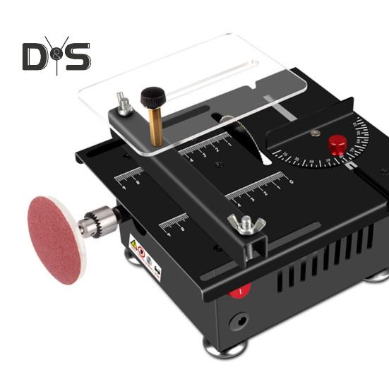 Mini Table Saw with Powerful Motor 6000rpm High Speed Precise Cuts Adjustable Blade Compact Lightweight Design Multifunctional Table Saw Set