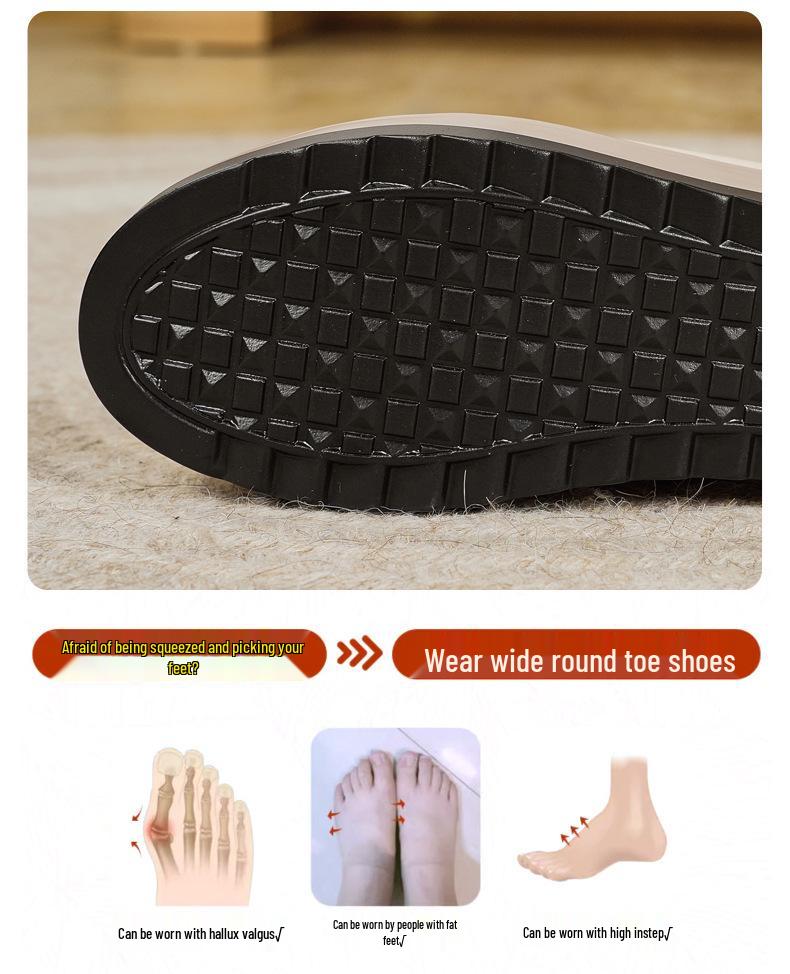 Women's Thick-Soled Leather Platform Shoes: Versatile, Slimming, Lightweight, Soft-Soled, Height-Boosting for Autumn/Winter 2025