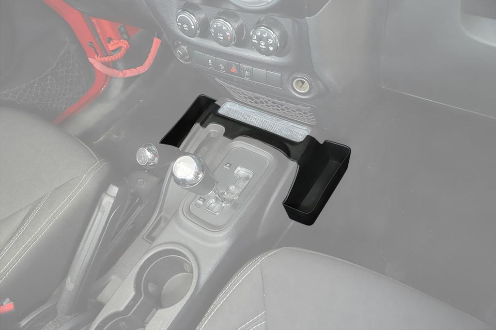 YOCTM Gear Storage Box for Jeep Wrangler JK Console Custom Storage Small Item Card Storage Mobile Phone Small Item with Mat 2011-2017 Box,