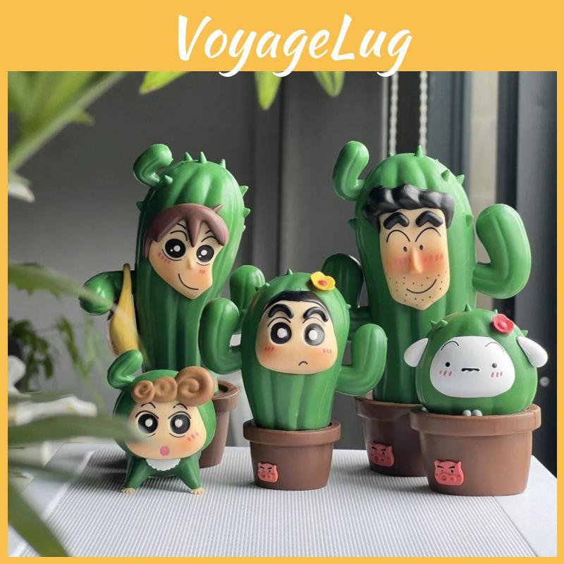 Chan Shin Crayon Family Action Figure Cosplay Cactus Anime Collectible Model Toy
