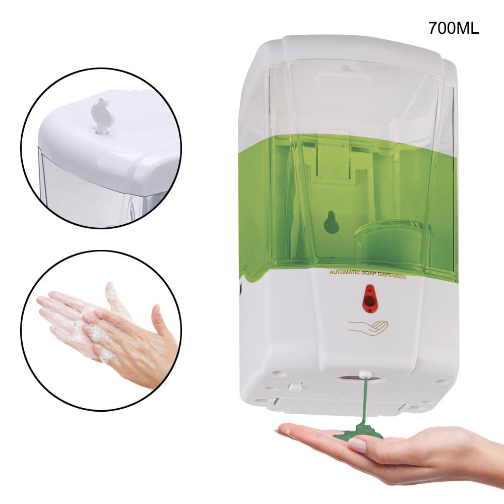 For Kitchen Bathroom Touch-free Lotion Pump Touchless Liquid Wall-Mount Automatic IR Sensor Soap Dispenser 700ml