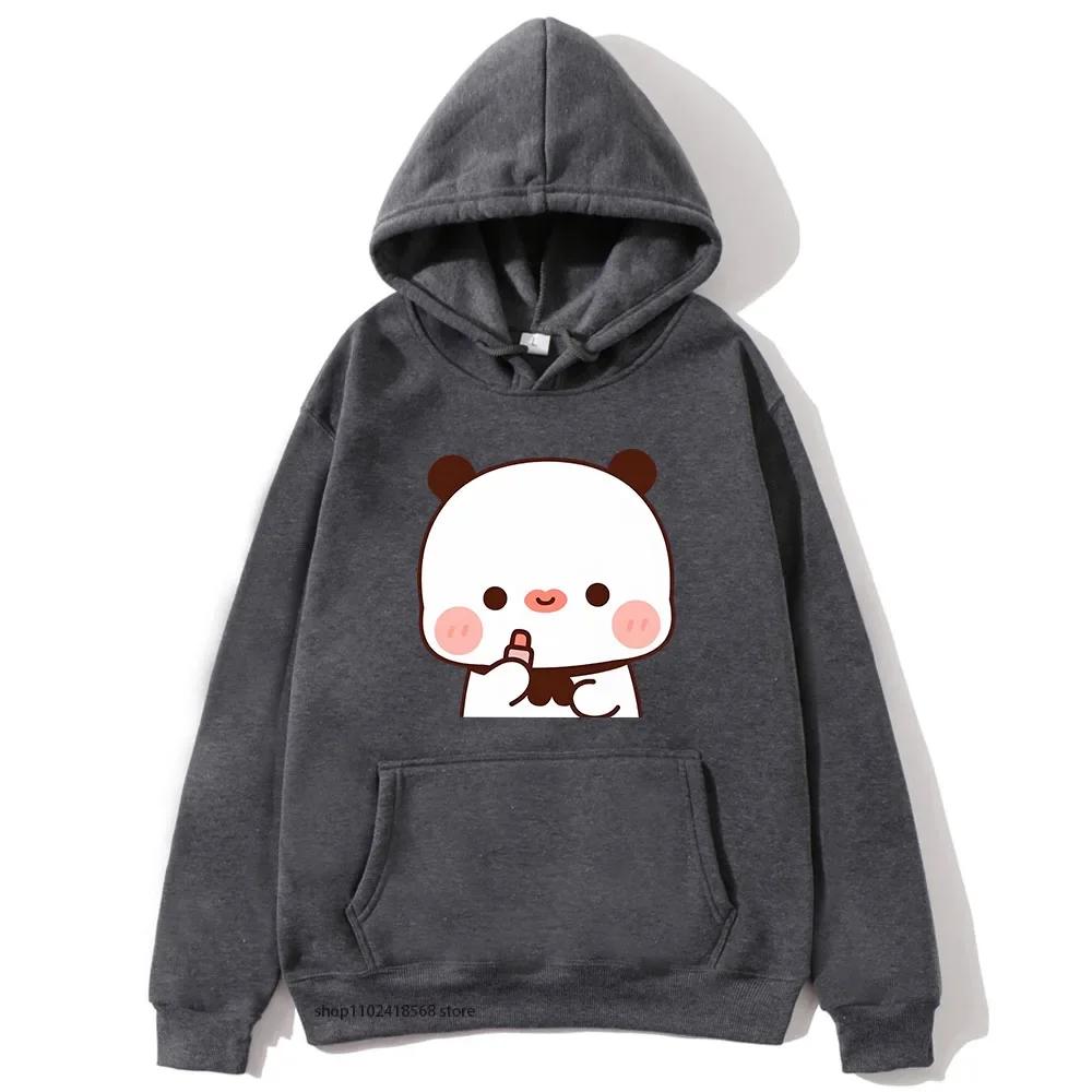 BuBu Kissed DuDu Hoodie Panda Bear Sweatshirt Couple Clothes Men Kawaii Women Tops Four Seasons Casual Streetwear