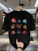 Board Game RPG Gaming T-Shirt- Black T-Shirt with Colorful DD Dice Graphics& Fans