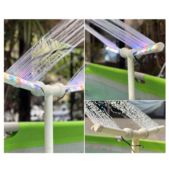 Solar Pool Fountain with RGB Color Changing Lights Adjustable Pool Sprinkler