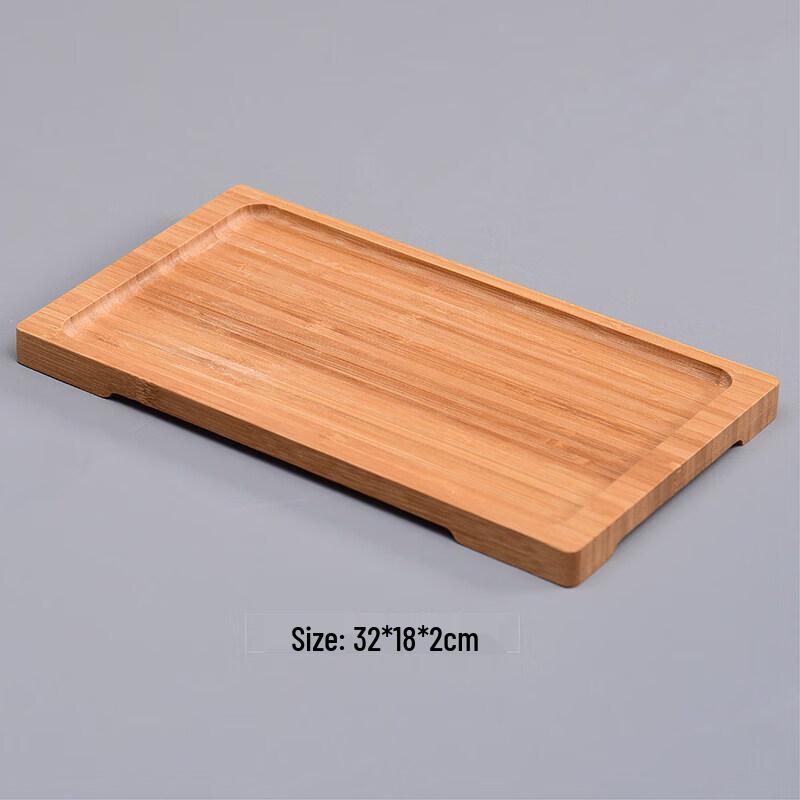 Japanese Style Rectangular Wooden Serving Tray