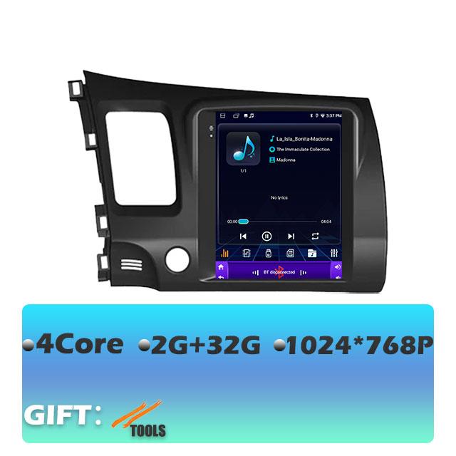

9,7 для Honda Civic 2005-2012 IPS Carplay Android 14 автомобильный радиоприемник мультимедиа видеоплеер навигация головное устройство стерео 2Din аудио