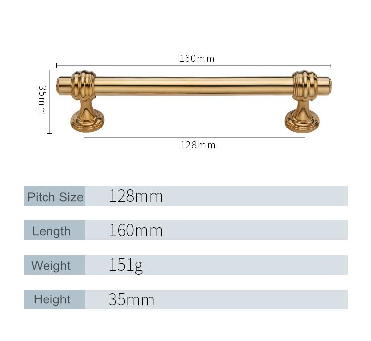American PVD Zinc Alloy Furniture Handles Dresser Drawer Knobs Kitchen Cabinet Pulls