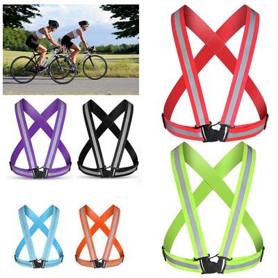 Cycling Reflective Strip Safety Vest Adjustable Highly Elastic Electric Scooter Reflective Vest For Running Jogging Fishing