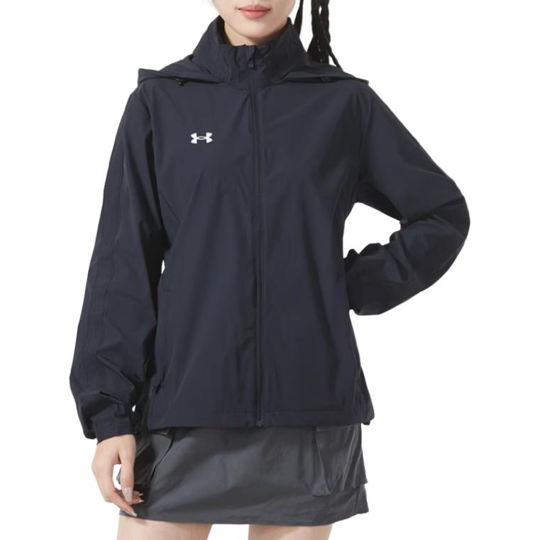 Under Armour Logo Training Running Sports Hoodie Jacket Women Jacket Black 22500411-001
