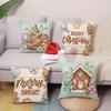 Christmas Gingerbread Pillowcases: Merry & Bright Decor Sofa Bed Cushion Cover, New Year Home Decoration