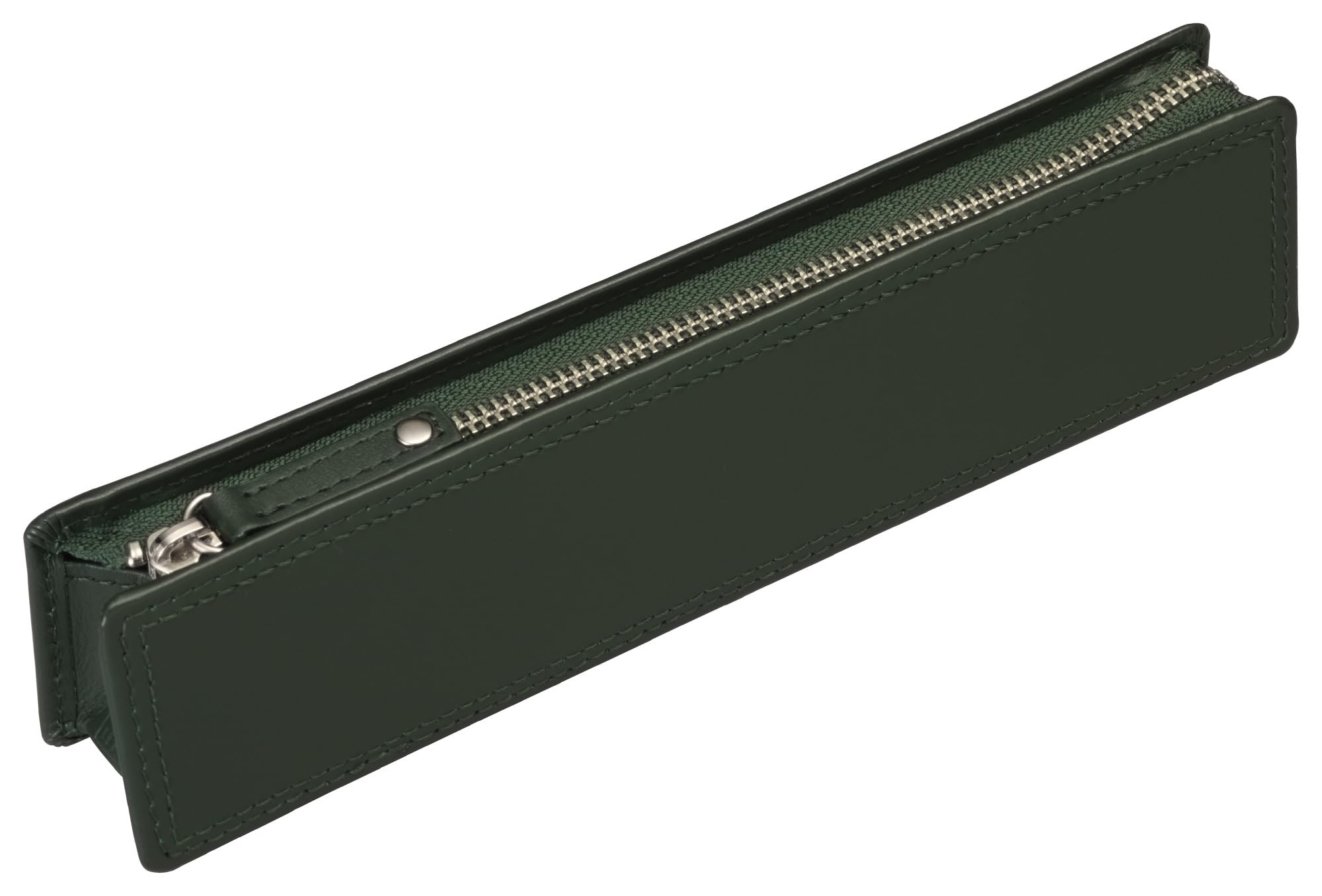 Модный кожаный пенал 09 Бутылочно-зеленый TLPSF09BG