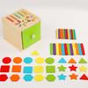 Wood Sorting and Nesting Box Educational Coin Box Toy for Kids Math Shape Cognition Learning and Logical Development