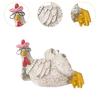 Good Morning Chicken Statue Desktop Ornament for Entrance Living Room Indoor