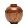 Wooden Bowl with Lid Japanese Style Children Mixing Fruit Small Bowls