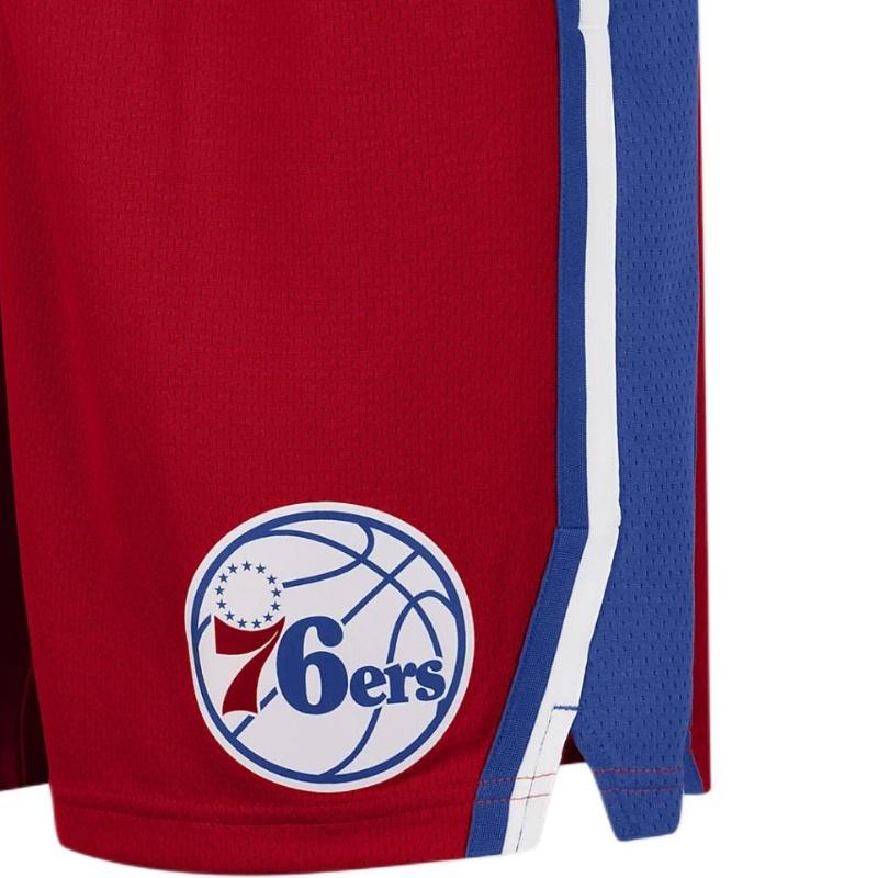 New Jordan x NBA Philadelphia 76ers Statement Edition Basketball Shorts Men's University Red DO9438-657