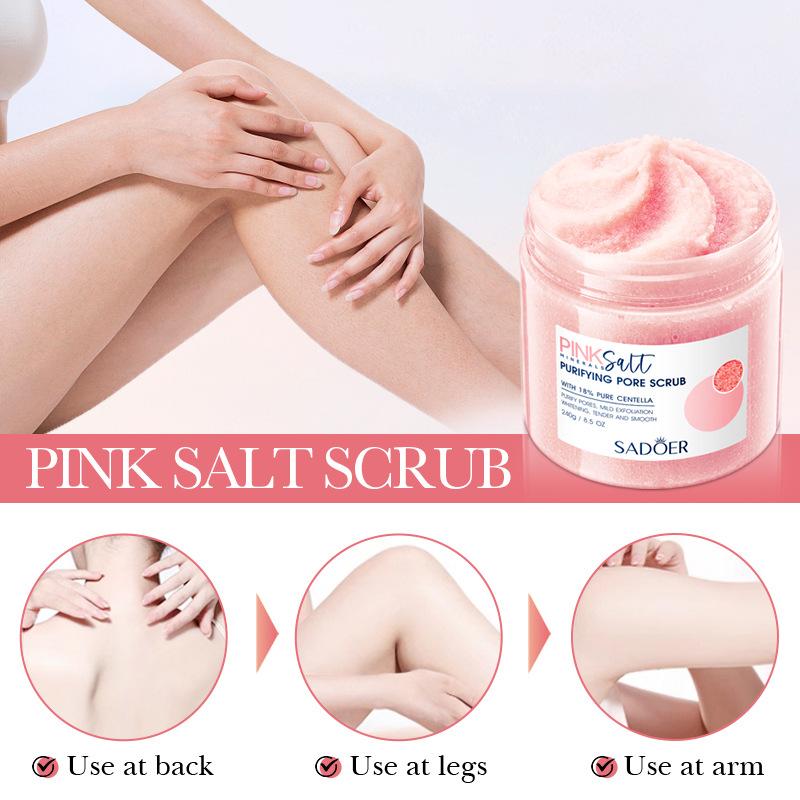 Himalayan Powder Salt Scrub SADOER Pore Cleansing Body Scrub