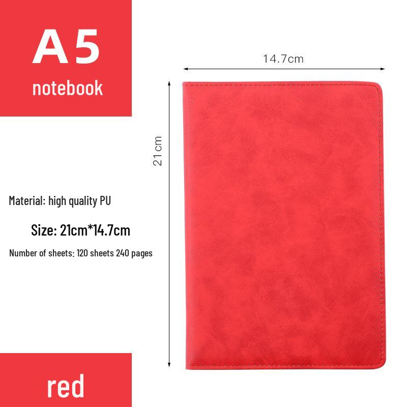 Color-Changing PU Business Notebook: Custom A5/B5 Notepad with Printable Logo for Meeting Minutes.