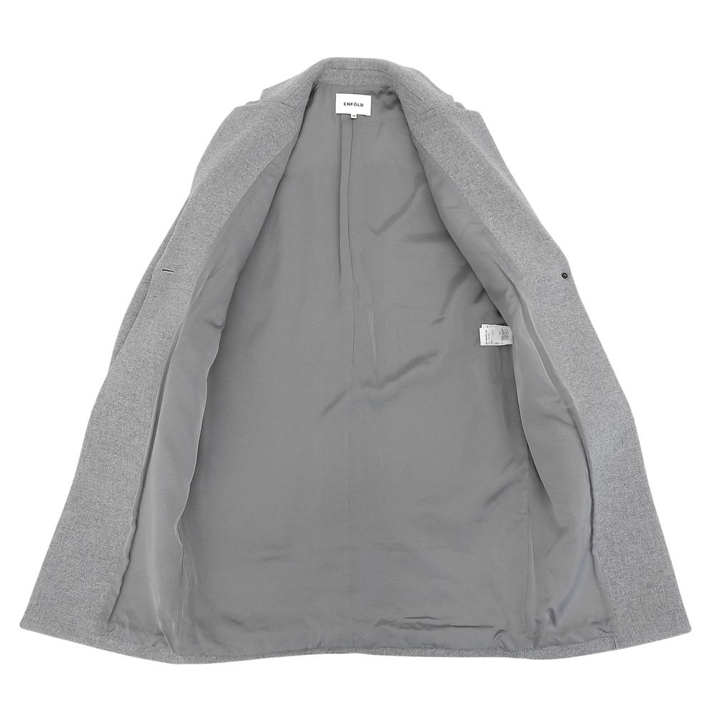 ENFOLD Women's Wool-blend 1B Chesterfield Coat, Gray, Size 38 Coat 38 grayUsed