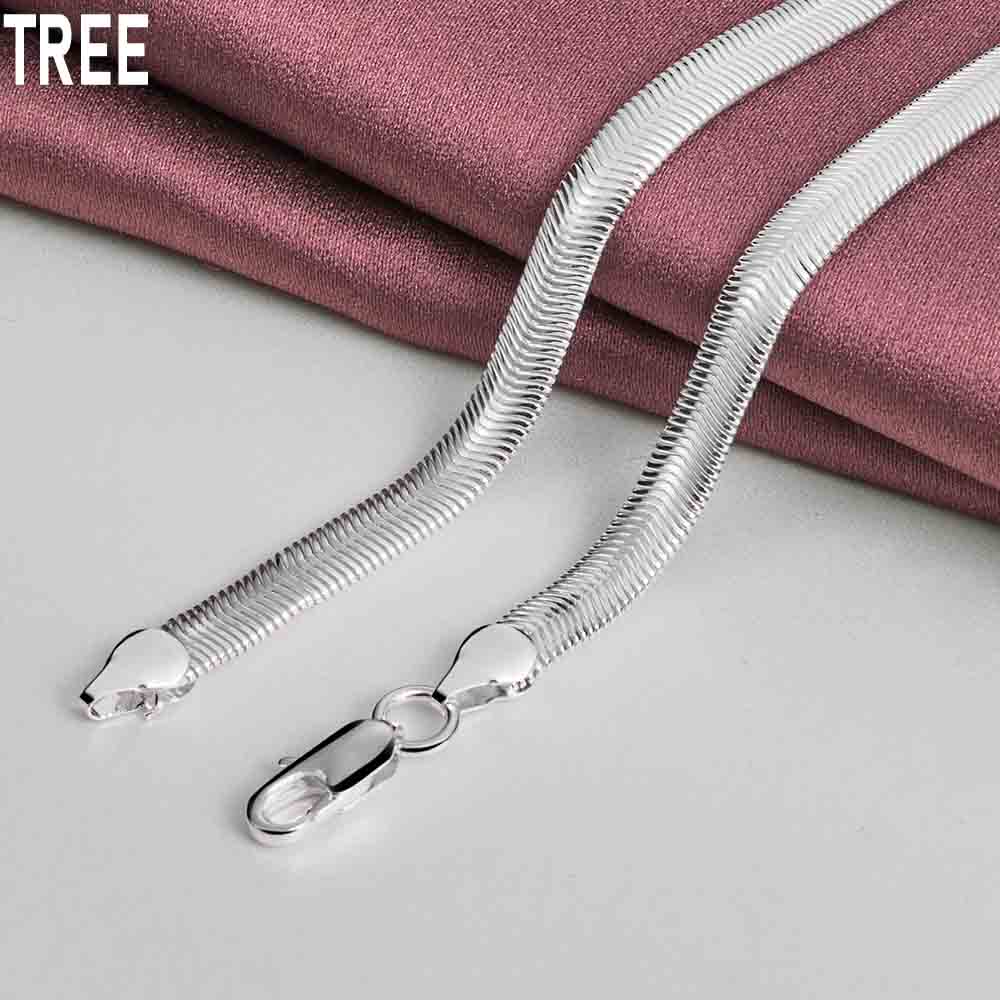 925 Sterling Silver Inlaid with 6MM Snake Chain Fashionable Wedding Jewelry