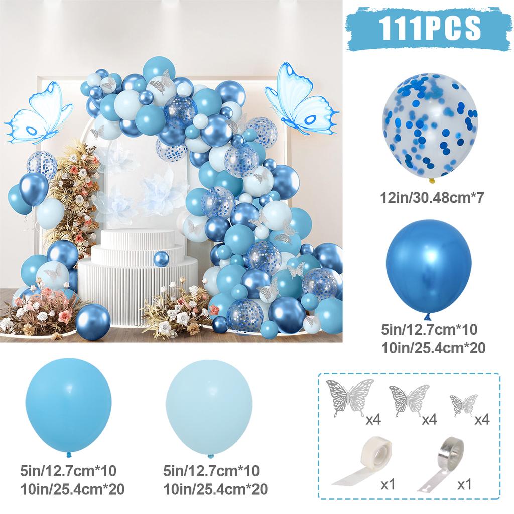 Pink Butterfly Balloons Garland Arch Kit Birthday Party Decor Kids Baby Shower Girl Gold Latex Balloons Wedding Party Supplies