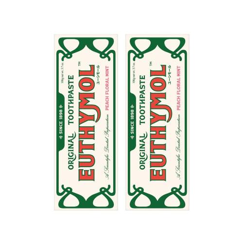 

EUTHYMOL Peach Floral Mint Scent (2 packs) 106g Original Toothpaste