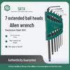 SATA 7-teiliges verlängertes Kugelkopf-Sechskantschlüssel-Set