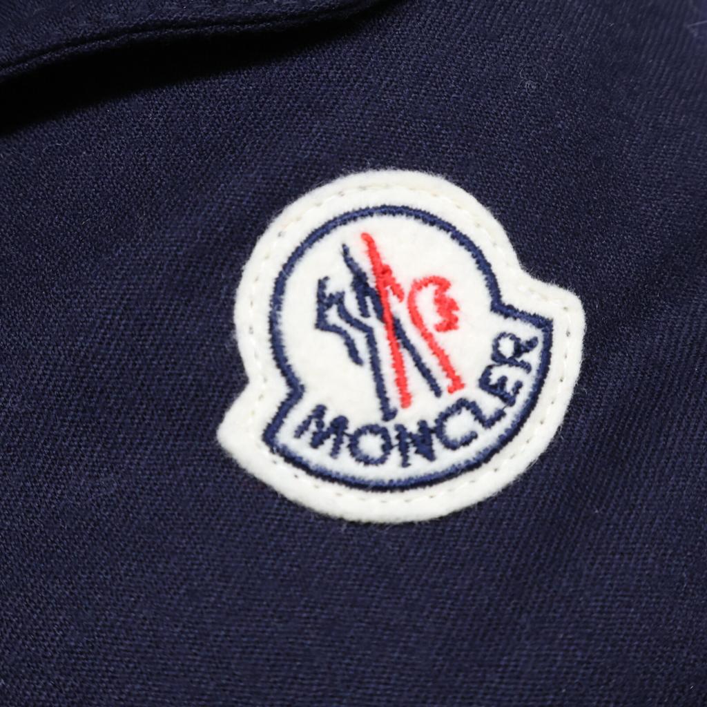 Moncler [Stan dobry/krajowy regularny] MONTGENEVRE wełniana kurtka puchowa z kapturem Kurtka 0 GranatowaUżywana