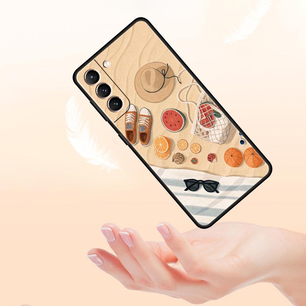 Summer Beach Phone Case Cover for Samsung Galaxy S26 S25 S24 S23 S22 S20 S21 FE Ultra S25 Edge Plus 5G Soft TPU Shell Fundas Bag