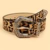 Unique Waist Belt Leopard Print Chain for Cowboy Cowgirl Stylish Hot Buckle Retro Hot Buckle Waist Chain Belt