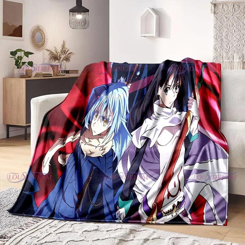 That Time I Got Reincarnated As A Slime Blankets Anime Cartoon Rimuru Tempest Blankets Home Flannel Blanket Sofa Throw Blanket