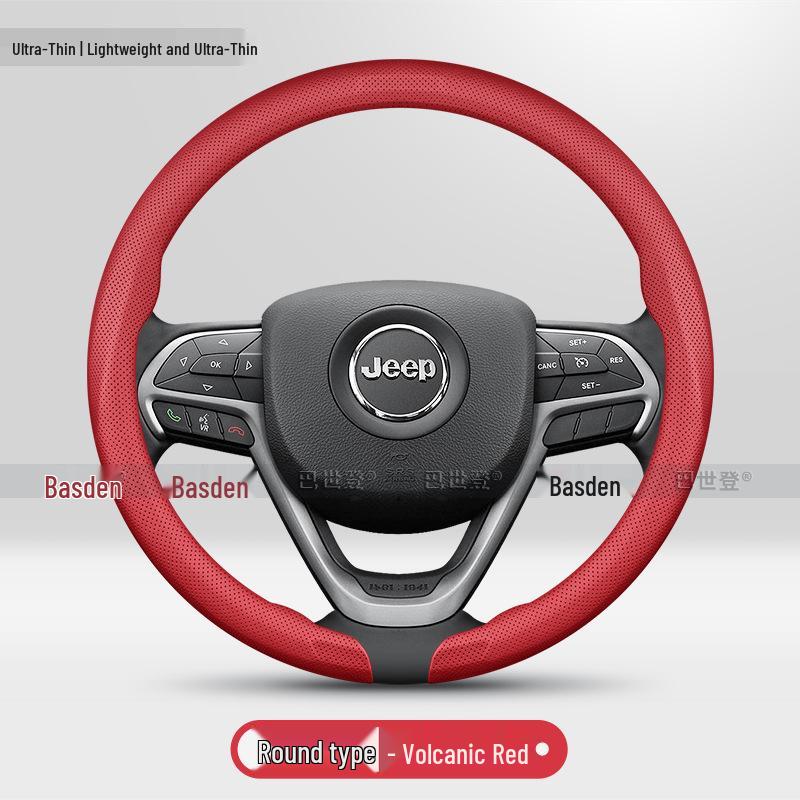 Ultra tenký potah volantu pro JEEP Compass, Renegade, Wrangler, Grand Cherokee