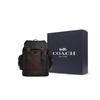 Coach Hudson 30 Large Capacity Flap Drawstring Closure Coated Canvas And Leather Backpack Men Backpack Brown Black CB839-QBMAH