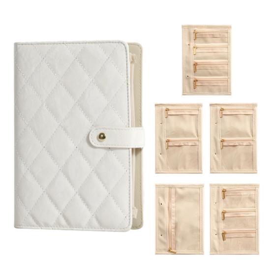 Jewelry Storage Book Set, PU Leather Travel Organizer, with 5 Removable Soft Velvet Pages Design, Jewelry Pouch for Necklaces Rings Earrings
