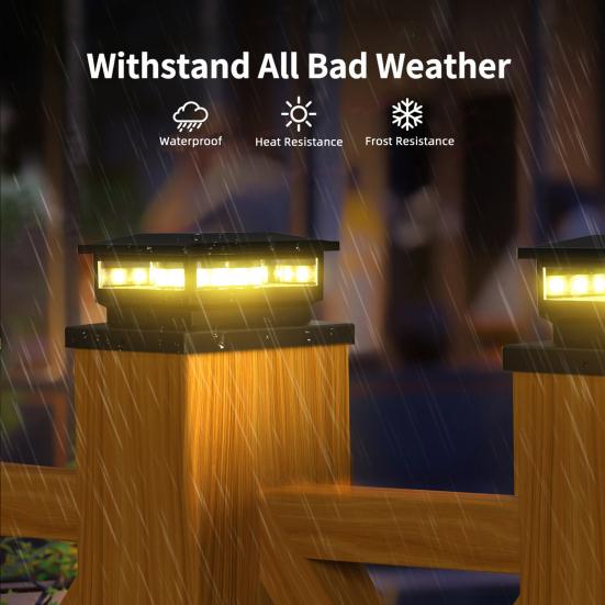1/2 ks Solární světla na sloupky Vodotěsné Automatické nabíjení Snadná instalace Bezdrátová LED světla na terasu a plot