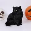 Black Cat Figurine Halloween Cat Animal Home Sculpture Decorative Table Centerpieces For Window Shelf Desk Fireplace Mantel