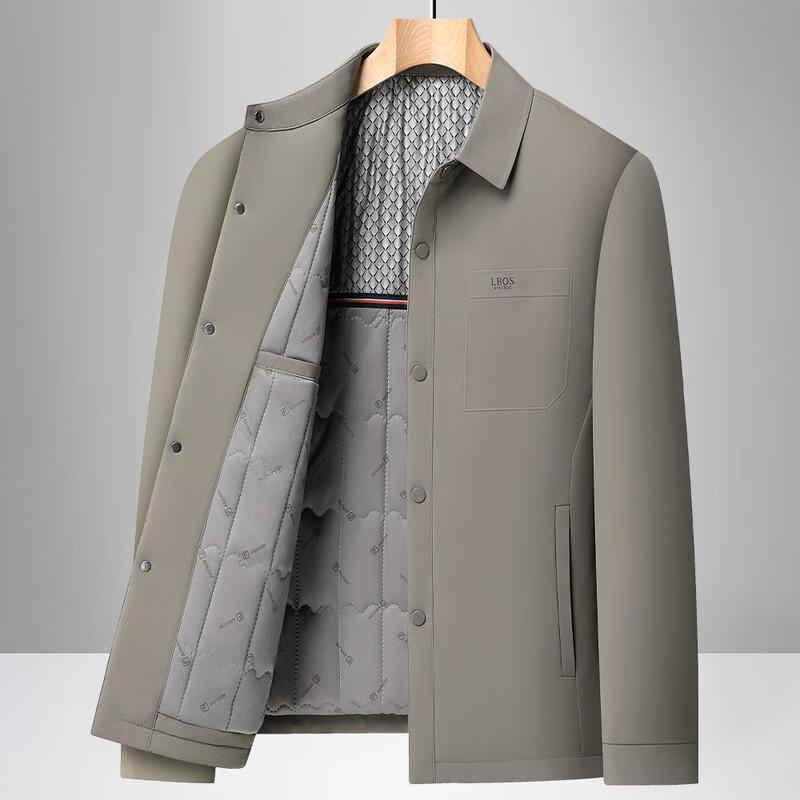 ROMON Men's Business Casual Padded Lapel Jacket