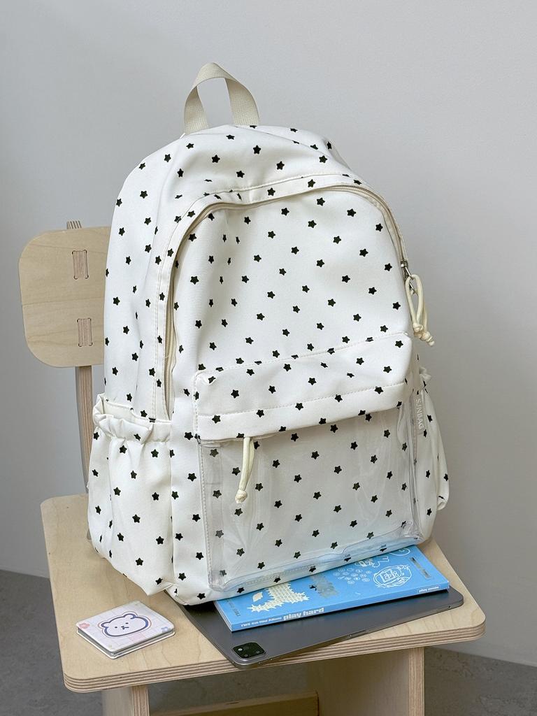 Schoolbag Korean Version Ins Storm Point Backpack Female Simple Small Fresh Cute Backpack Large Capacity Junior High School Student Schoolbag