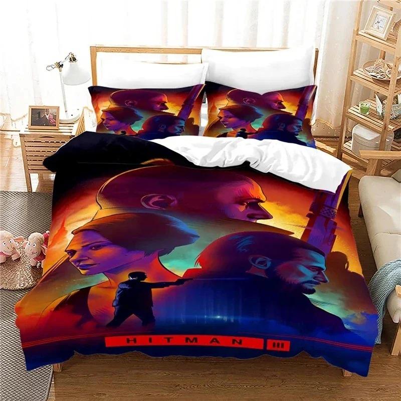Comforter Game Hitman Killer Bedding Set Boys Girls Twin Queen Size Bed Kids Adult Fashion Home Textileextile